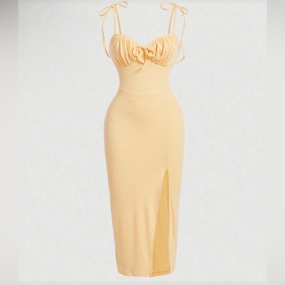 SHEIN Dresses & Skirts - SHEIN MOD| Yellow Spaghetti Strap Sundress Maxi|Large| NWT